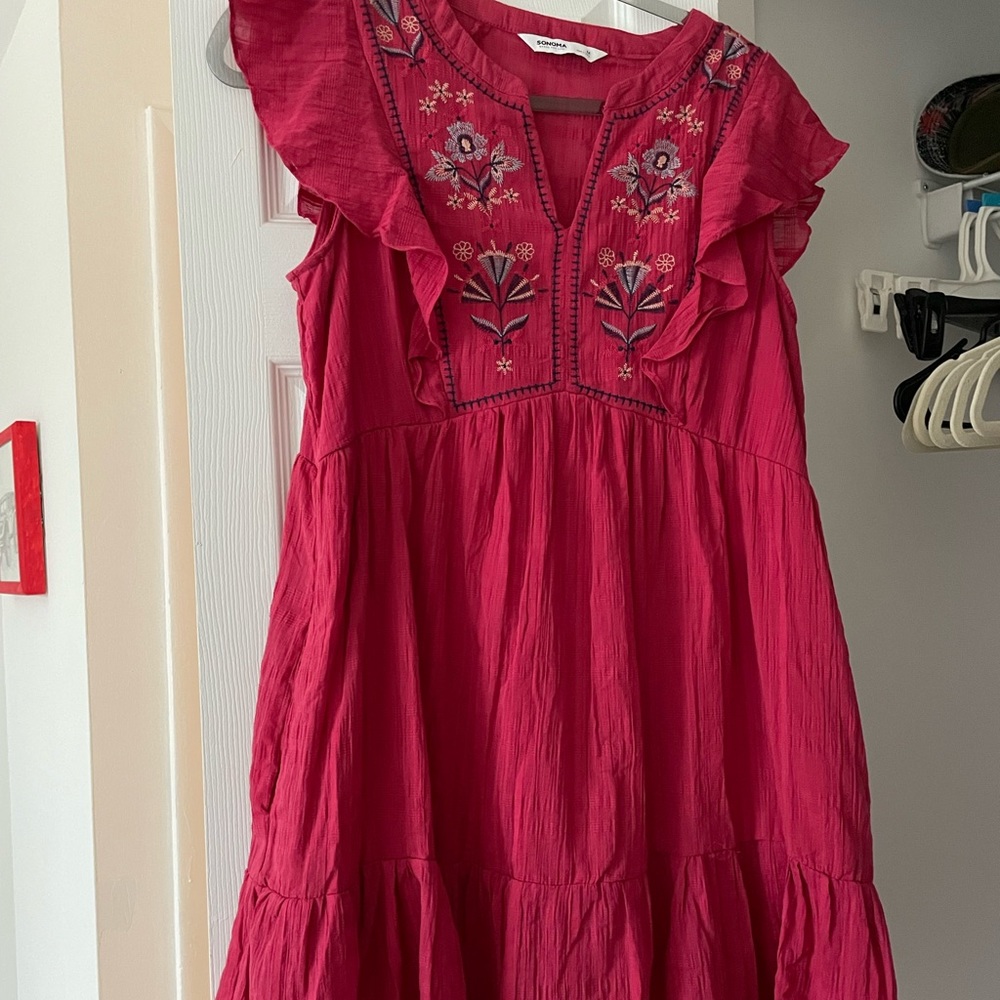 Ruffled red dress